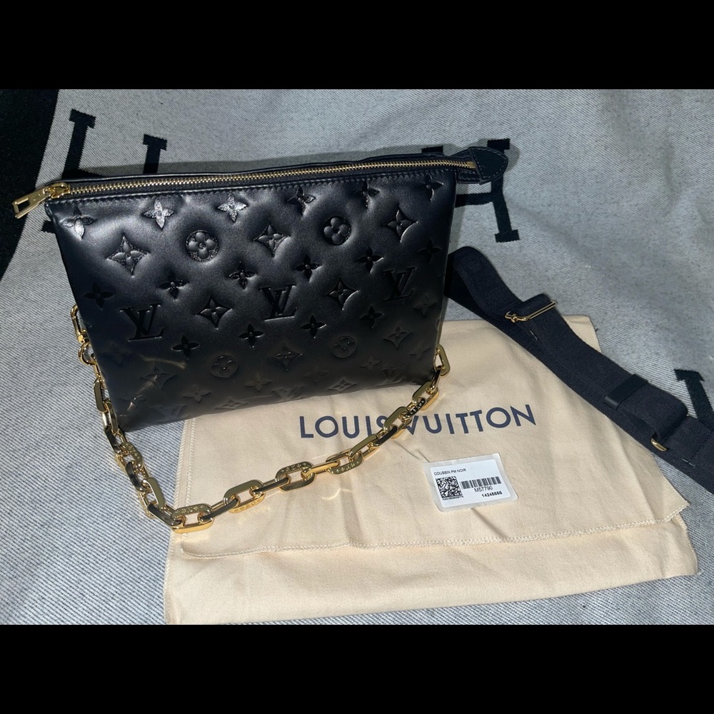 Brand New With Box Louis Vuitton COUSSIN PM BAG BLACK M57790